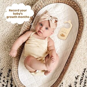 ibwaae Wooden Baby Closet Size Divider Organizer Hanger Clothing Dividers for Newborn Nursery Decor Infant to 24 Months