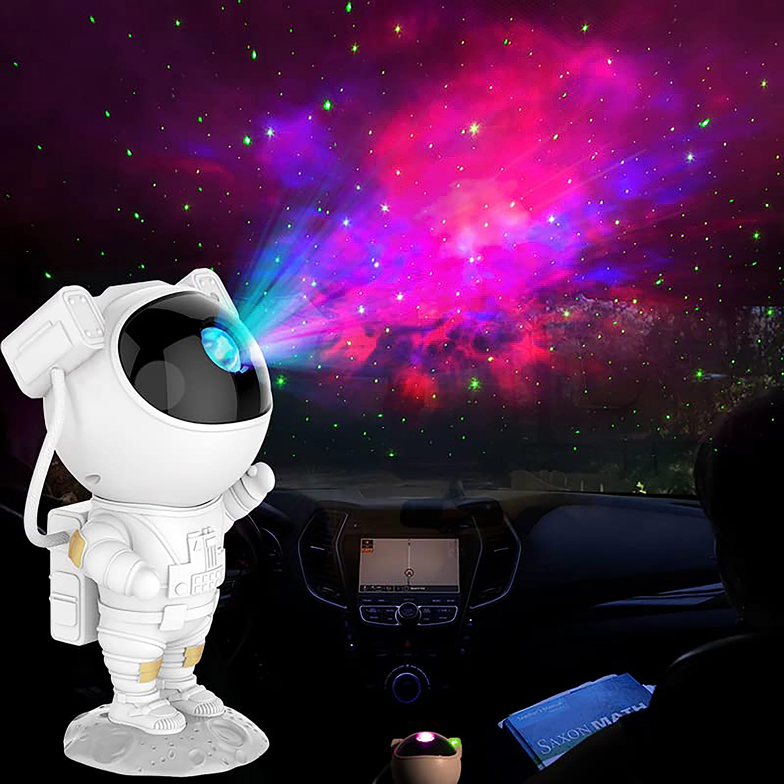Joyradia Astronaut Projector Lamp Galaxy Projection LED Night Light Cartoon Spaceman Table Lamp Starry Nursery Colorful Change Children Baby Bedroom Home Decor Creative Gift