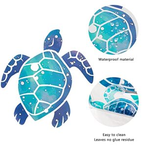 24 Pieces Sea Turtle Wall Decals Ocean Bathroom Decor Stickers Beach Sea Turtle Wall Stickers Waterproof Turtle Bubbles Ocean for Kids Home Bathroom Living Room Toilet Nursery Pool Party Decoration