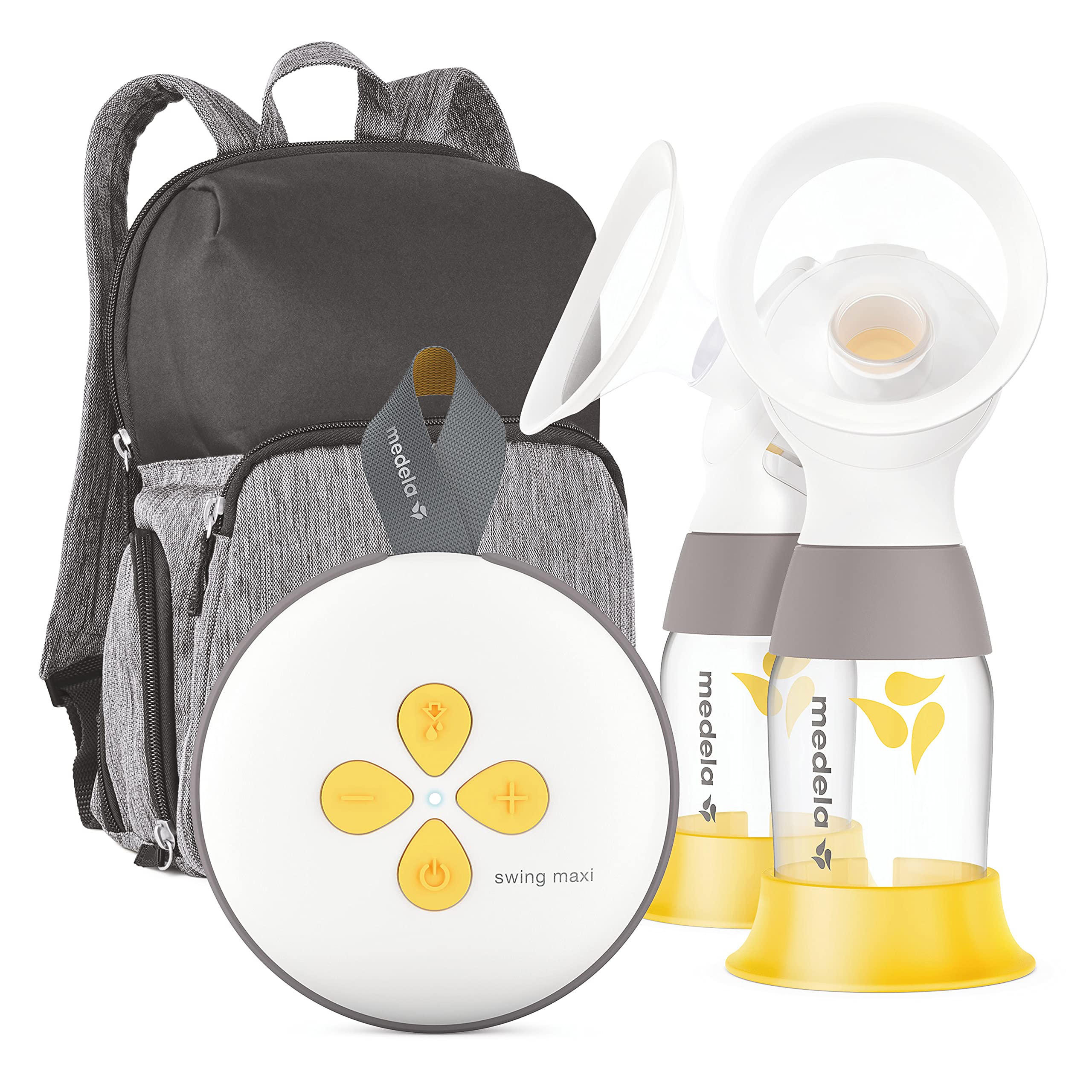 Medela Breast Pump | Swing Maxi Double Electric | Portable Breast Pump | USB-C Rechargeable | Bluetooth | Closed System | with Carry Bag