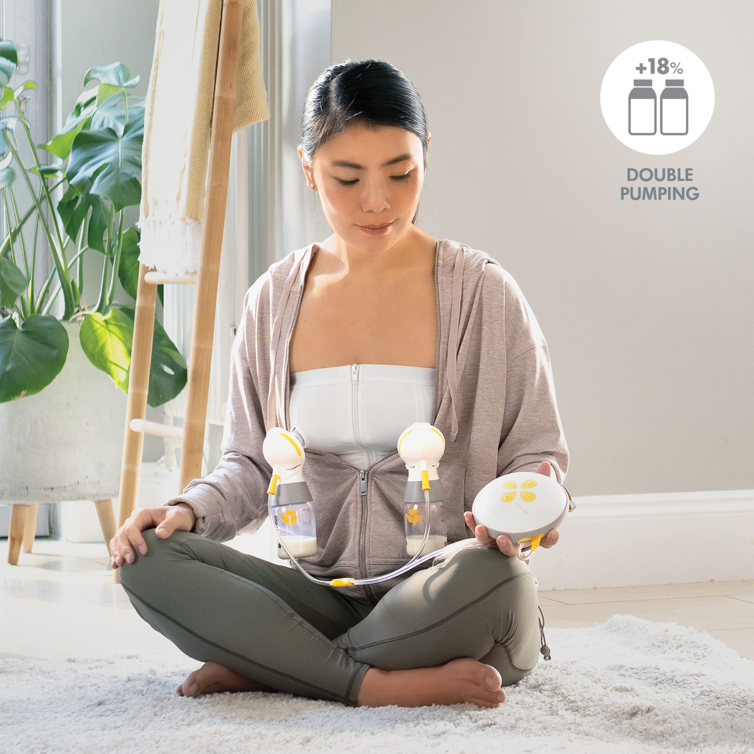 Medela Breast Pump | Swing Maxi Double Electric | Portable Breast Pump | USB-C Rechargeable | Bluetooth | Closed System | with Carry Bag