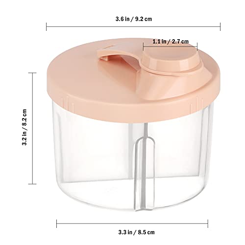 Accmor Baby Milk Powder Formula Dispenser On The Go, Non-Spill Rotating Four-Compartment Formula Dispenser and Snack Storage Container for Infant Toddler Travel Outdoor