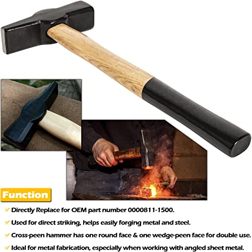 Blacksmiths' Hammer 0000811-1500 - Bladesmith Blacksmithing Hammer for Knife Making Forge Tongs Vise Tools Anvil Hammer