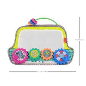 Infantino Busy Board Mirror & Sensory Discovery Toy Boat for Fine Motor Skill Development with Gears, Beads, High Contrast Prints, Tummy Time, Sit & Play or On The Go, for Newborns, Babies & Toddlers