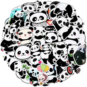 100 pieces panda stickers vinyl panda decals party supplies waterproof decorative cartoon stickers for computer, luggage, guitar, bottle, refrigerator, phone, laptop birthday cute animal decorations