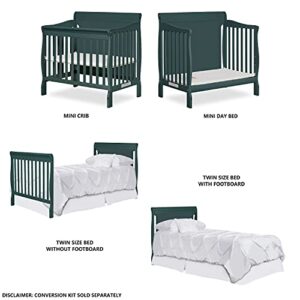 Dream On Me Alice 3-in-1 Full Panel Convertible Mini Crib, Olive, Greenguard Gold Certified