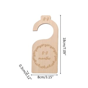 Baby Closet Dividers, Adventure Baby Closet Dividers by Month, Nursery Closet Organizer Wooden Newborn Wardrobe Divider Kids Clothes Divider to Arrange Clothes with Separator by Size (7 Pack)