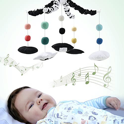 The Peanutshell Montessori Crib Mobile for Baby Boys or Girls - Digital Music Box with 12 lullabies