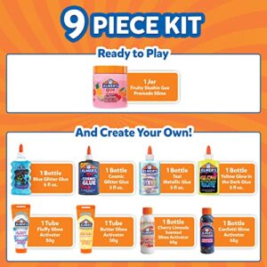 Elmer's All-Star Slime Kit, Includes Liquid Glue, Slime Activator, and Premade Slime, 9 Count