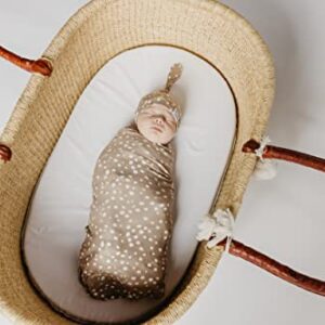 Large Premium Knit Baby Swaddle Receiving Blanket"Fawn" by Copper Pearl