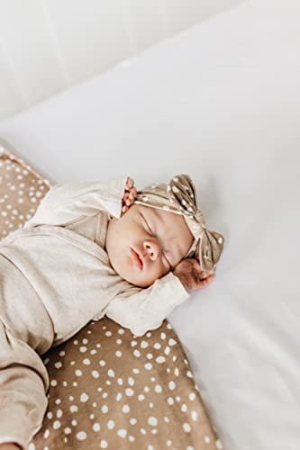 Large Premium Knit Baby Swaddle Receiving Blanket"Fawn" by Copper Pearl
