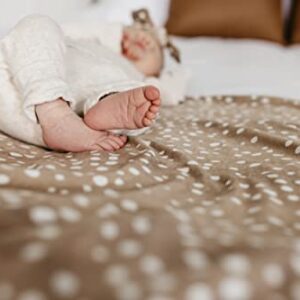 Large Premium Knit Baby Swaddle Receiving Blanket"Fawn" by Copper Pearl