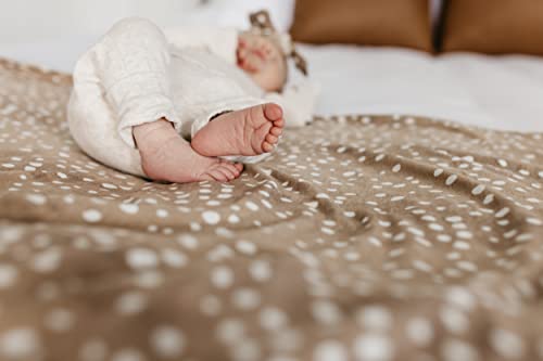 Large Premium Knit Baby Swaddle Receiving Blanket"Fawn" by Copper Pearl