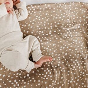 Large Premium Knit Baby Swaddle Receiving Blanket"Fawn" by Copper Pearl