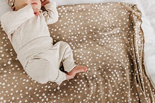 Large Premium Knit Baby Swaddle Receiving Blanket"Fawn" by Copper Pearl