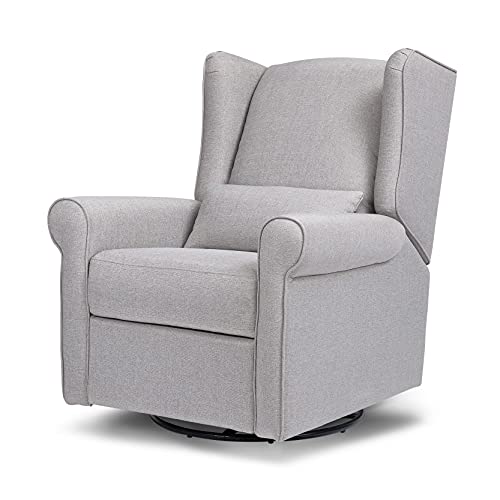 DaVinci Hayden Recliner and Swivel Glider in Misty Grey, Greenguard Gold & CertiPUR-US Certified