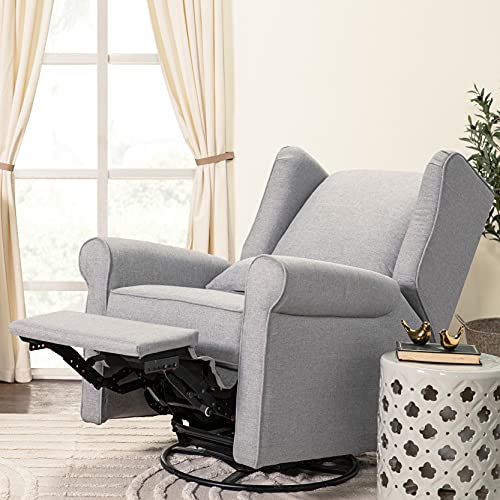 DaVinci Hayden Recliner and Swivel Glider in Misty Grey, Greenguard Gold & CertiPUR-US Certified