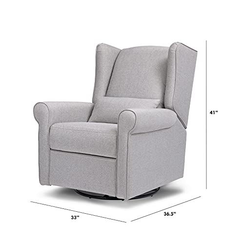 DaVinci Hayden Recliner and Swivel Glider in Misty Grey, Greenguard Gold & CertiPUR-US Certified