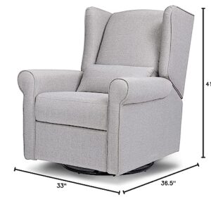 DaVinci Hayden Recliner and Swivel Glider in Misty Grey, Greenguard Gold & CertiPUR-US Certified