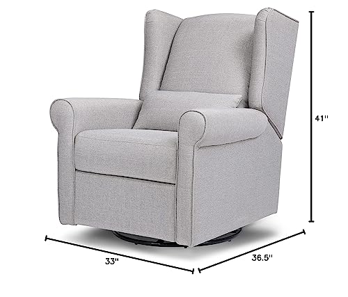 DaVinci Hayden Recliner and Swivel Glider in Misty Grey, Greenguard Gold & CertiPUR-US Certified