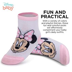 Disney baby girls Minnie Mouse Girl 10-pack Infant Sock, Multicolor - 0-24 Months Socks, Light Pink, 0-6 Months US