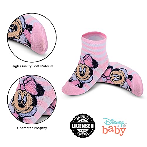 Disney baby girls Minnie Mouse Girl 10-pack Infant Sock, Multicolor - 0-24 Months Socks, Light Pink, 0-6 Months US