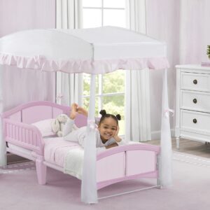 Delta Children Girls Canopy for Toddler Bed, White