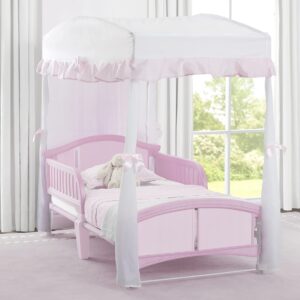 Delta Children Girls Canopy for Toddler Bed, White