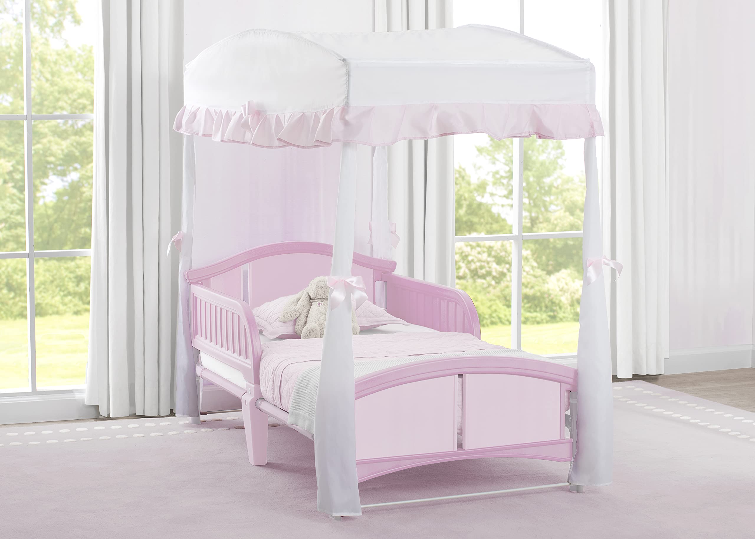 Delta Children Girls Canopy for Toddler Bed, White