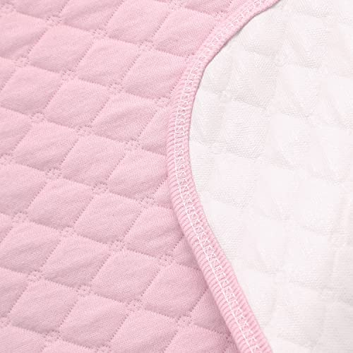 Pleasant Boulevard | Portable Waterproof Baby Changing Pad Liner, Washable Reusable Changing Table Cover Made with Breathable TPU, 27x13in (Pink, 3 Count)