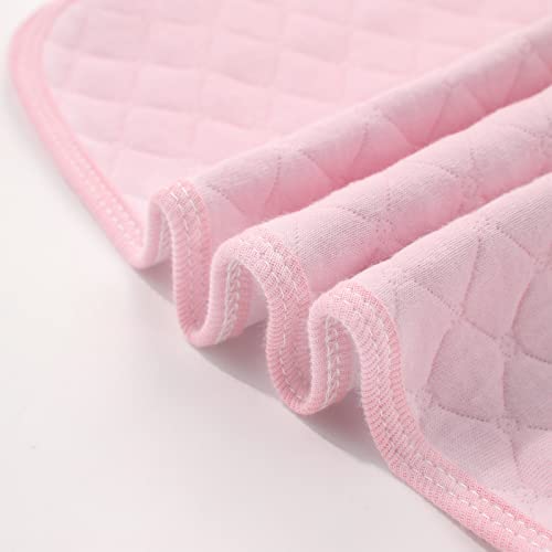 Pleasant Boulevard | Portable Waterproof Baby Changing Pad Liner, Washable Reusable Changing Table Cover Made with Breathable TPU, 27x13in (Pink, 3 Count)