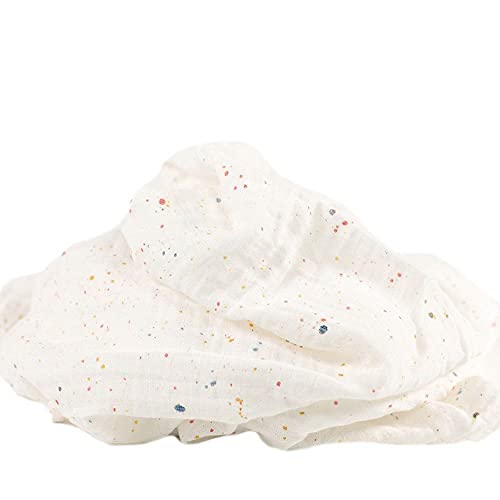 Red Rover Kids Cotton Muslin Swaddle - 47”x 47”- 100% Cotton – Machine Washable – Softer with Every Wash – Playful Designs -Soft, Breathable & Lightweight – Unisex (Speckles)