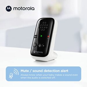 Motorola PIP10 Audio Baby Monitor - 1000ft Range, Secure & Private Connection, High-Sensitivity Mic, Volume Control, Alert Detection Light, Portable Parent Unit (Outlet or AAA Battery - NOT Included)