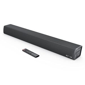 100w , bestisan tv soundbar, bluetooth 5.1 wired and wireless for tv/home theater/pc(6 drivers, 105db, 3 eq modes, hdmi-arc, bass adjustable, 3d surround sound)