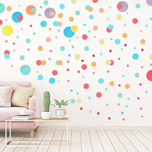 456 pieces polka dots wall sticker round wall decals peel and stick circle wall decal removable vinyl dots wall decals wallpaper art for kids bedroom living room, classroom, playroom decor, colorful
