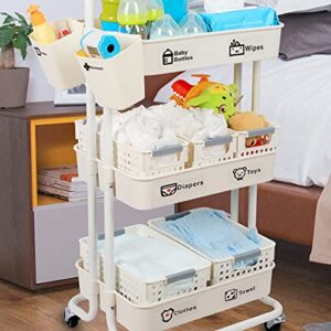 Upgraded Size Baby Diaper Cart Classification Stickers