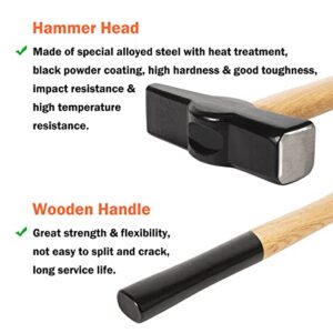 PIILOO Blacksmiths' Hammer Alternative to 0000811-1000 Bladesmith Blacksmithing Forging Knife Making Metal Working Tool