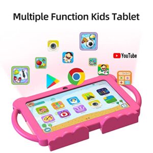 YOBANSE Kids Tablet, 7 inch Tablet for 3GB RAM 32GB ROM Android 11.0 Toddler with Bluetooth, WiFi, GMS, Parental Control, Dual Camera, Shockproof Case, Educational, Games…