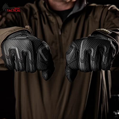 WOLF TACTICAL Shooting Gloves Tactical Gloves for Men Military Gloves, Airsoft Gloves for Paintball Combat Army Touchscreen
