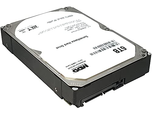 MaxDigitalData 6TB 7200RPM 128MB Cache SATA 6.0Gb/s 3.5" Internal Hard Drive for Surveillance (MD6000GSA12872DVR) - 3 Years Warranty (Renewed)