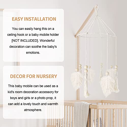 Boho Crib Mobile,Neutral Baby Crib Mobile,Baby Mobile for Crib,Boho Nursery Decor,Handmade Baby Mobile,Baby Ceiling Mobile Baby Nursery Decoration