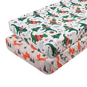 alvababy christmas gift stretchy jersey changing pad covers 2 pack bassinet sheet soft and light baby cradle mattress for boys and girls 2cze09