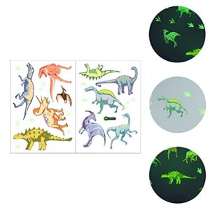 2 Sheets Luminous Cartoon Dinosaur Wall Stickers Room Bedroom Sticker for Home/Wall/Kitchen/Room Decor