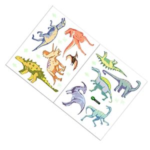 2 Sheets Luminous Cartoon Dinosaur Wall Stickers Room Bedroom Sticker for Home/Wall/Kitchen/Room Decor