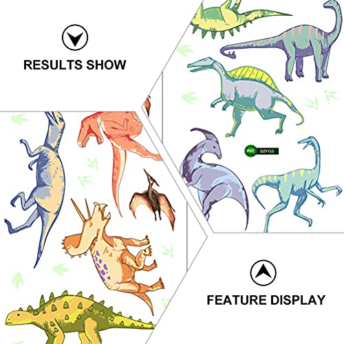 2 Sheets Luminous Cartoon Dinosaur Wall Stickers Room Bedroom Sticker for Home/Wall/Kitchen/Room Decor