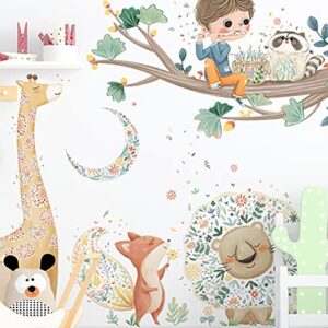 1 Set Cartoon Animal Wall Sticker Lovely Wall Decal Bedroom Sticker for Home/Wall/Kitchen/Room Decor
