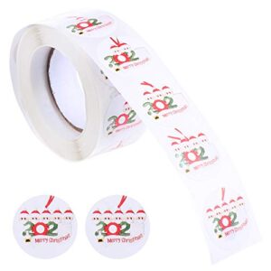 500 sheets christmas snowman self- adhesive stickers sealing stickers roll christmas decorations