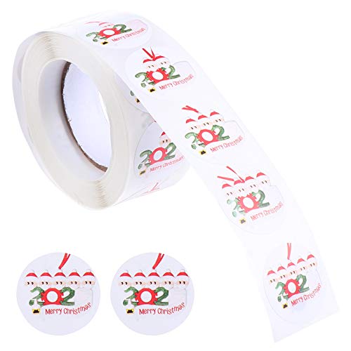 500 Sheets Christmas Snowman Self- Adhesive Stickers Sealing Stickers Roll Christmas Decorations