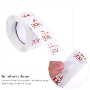 500 Sheets Christmas Snowman Self- Adhesive Stickers Sealing Stickers Roll Christmas Decorations