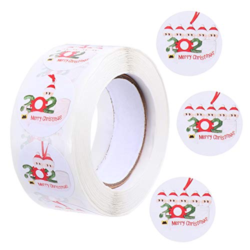 500 Sheets Christmas Snowman Self- Adhesive Stickers Sealing Stickers Roll Christmas Decorations